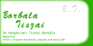borbala tiszai business card